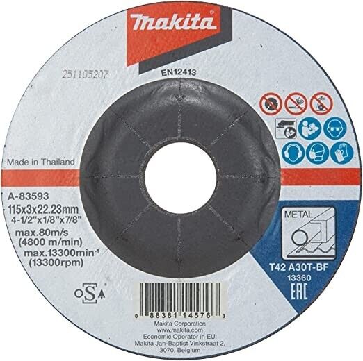 Makita A-83593 Cut Off Wheel 230mm Diameter - Precision Metal Cutting Disc