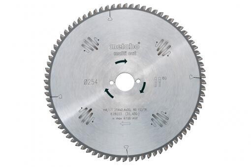 Metabo Circular Saw Blade "Multi Cut - Professional" - 300mm x 30mm, 96 Teeth, Flat/Trap Tooth Grind, 6° Negative Hook Angle