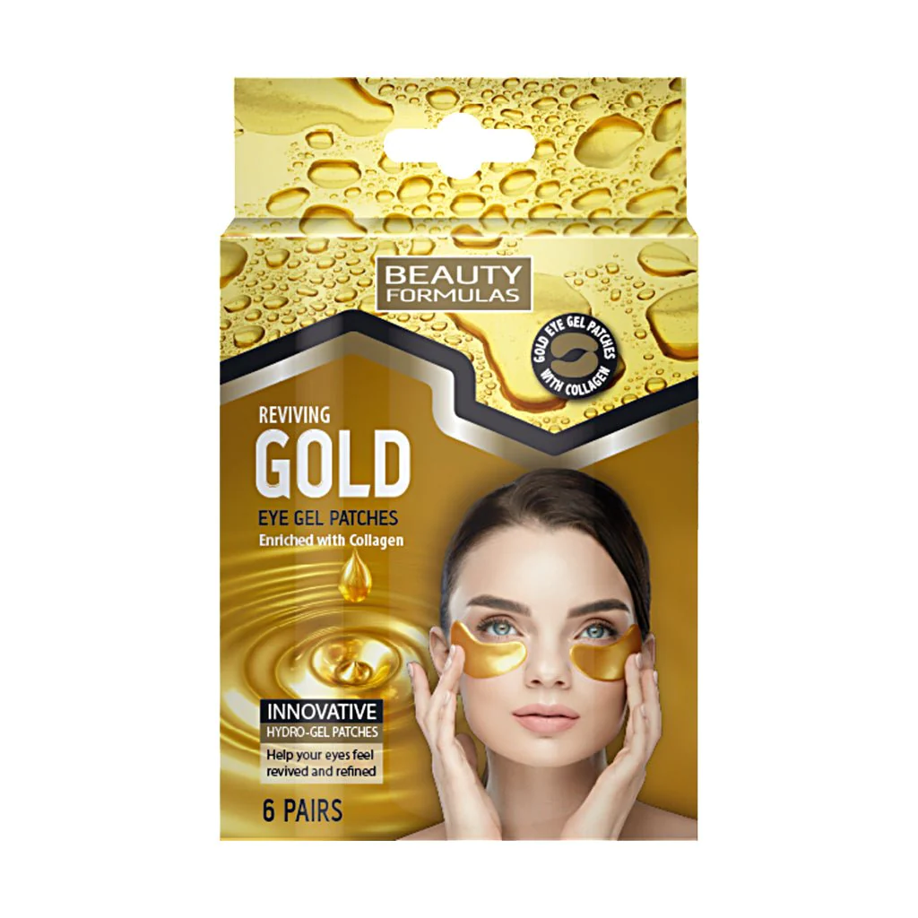 Beauty Formulas - Reviving Gold Eye Hydro Gel Patches | Collagen - 6 Pairs - UK