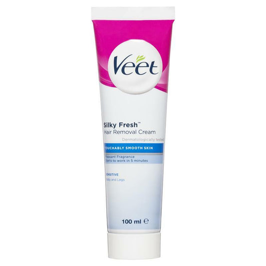 Veet Silky Fresh Hair Removal Cream With Aloe Vera & Vit-E Sensitive Skin 100ml UK