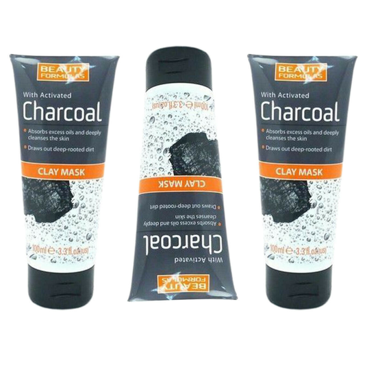 Beauty Formulas Clay Mask With Activated Charcoal 100ml UK