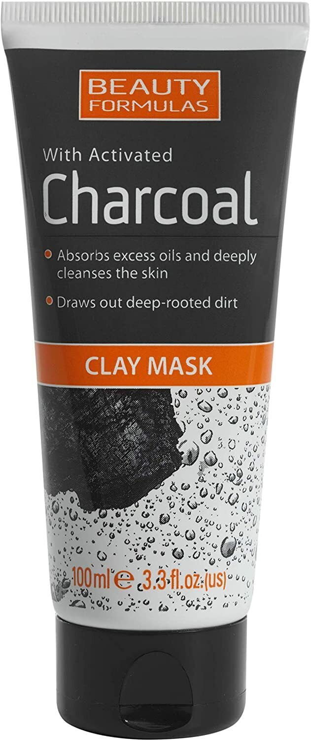 Beauty Formulas Clay Mask With Activated Charcoal 100ml UK