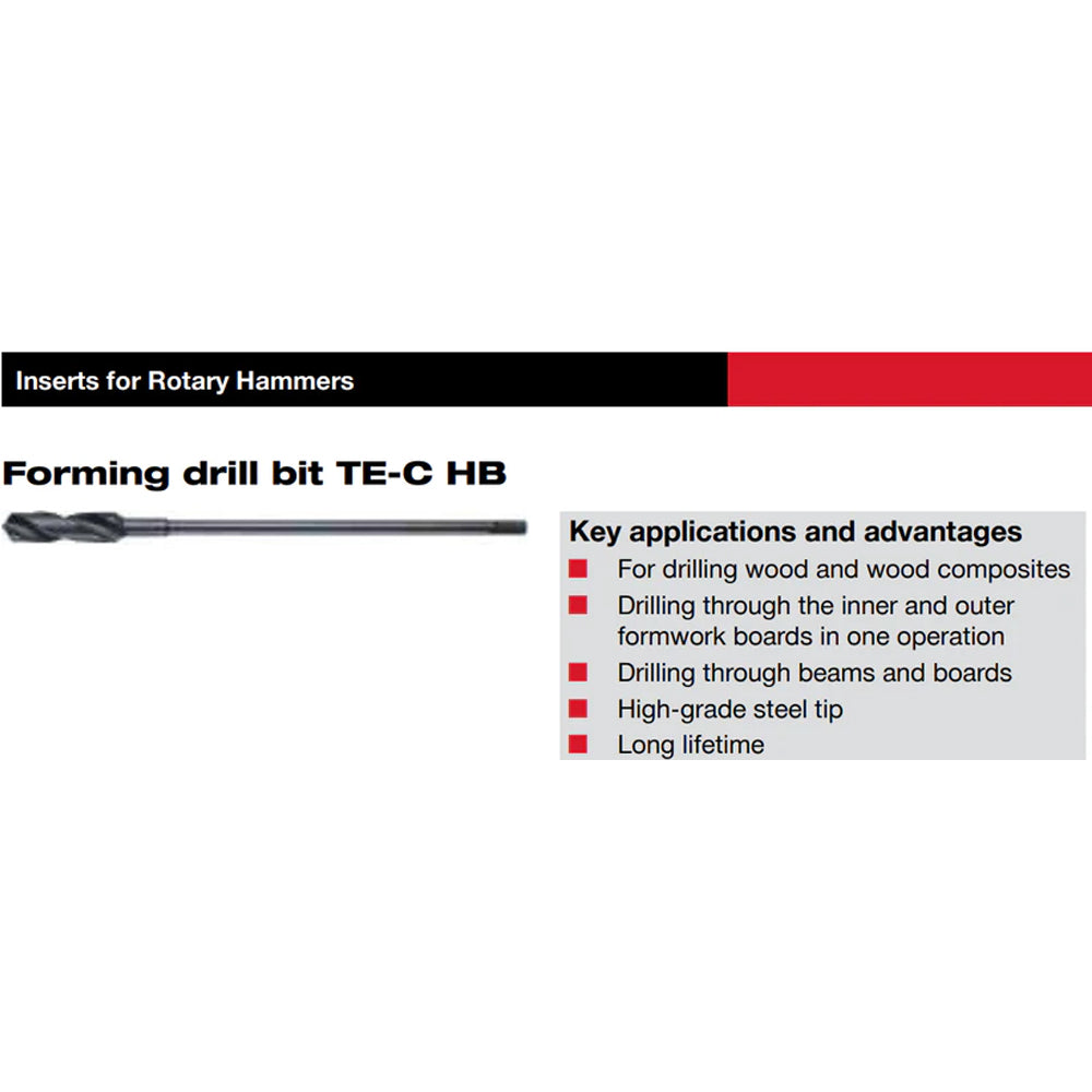 Hilti Forming Drill Bit TE-C HB 26/60 (62192) - 26mm/600mm - Reliable & Efficient Concrete Drilling