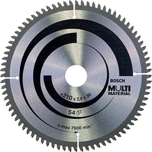 BOSCH 2608640445 Multi Material Circular Saw Blade, 210mm x 2.5mm x 30mm