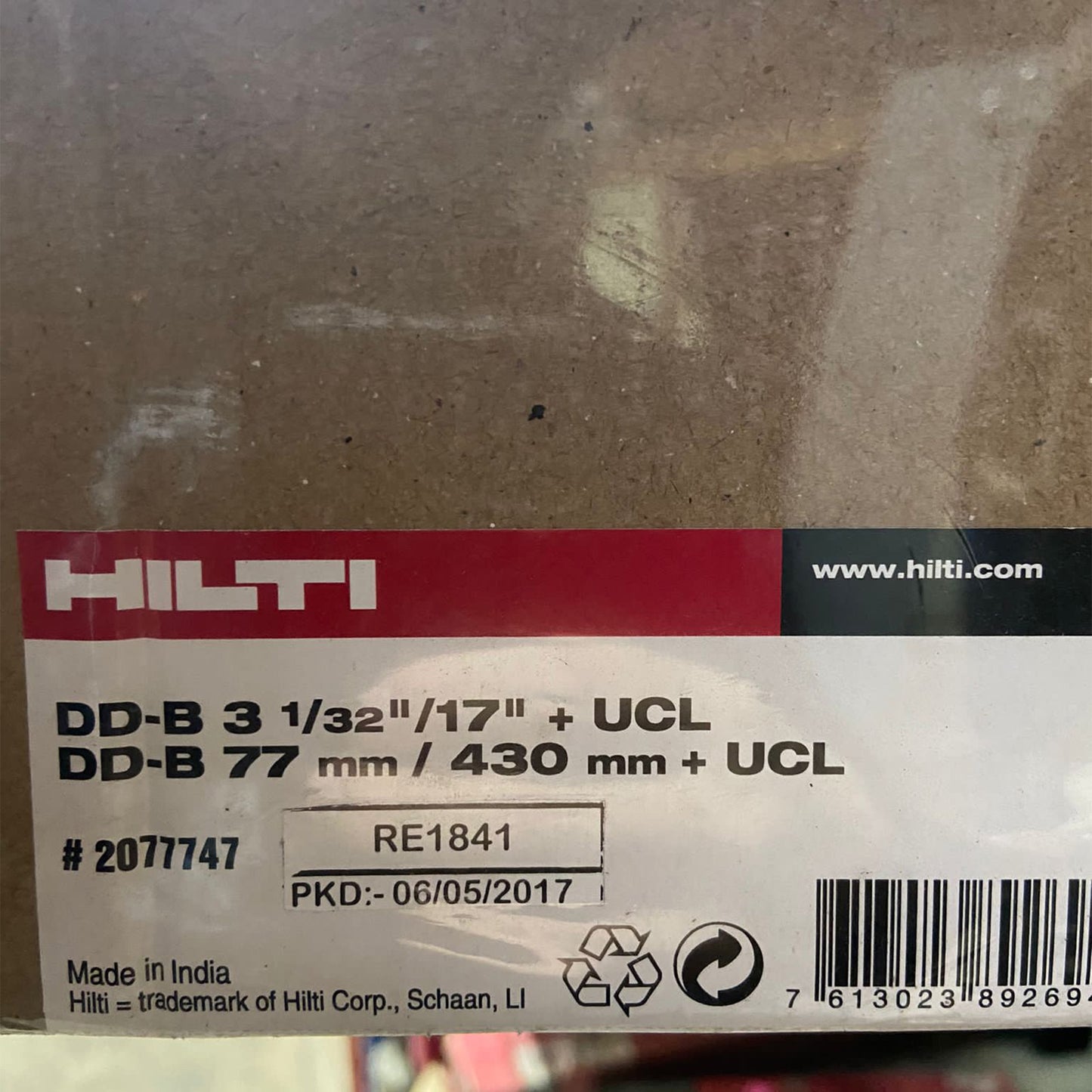 DD-B 3 1/32" to 17" Diamond Drill Bit Set with UCL - 77mm to 430mm - 2077747