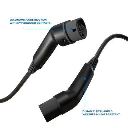 3 PHASE TYPE 2 TO TYPE 2 EV CHARGING CABLE