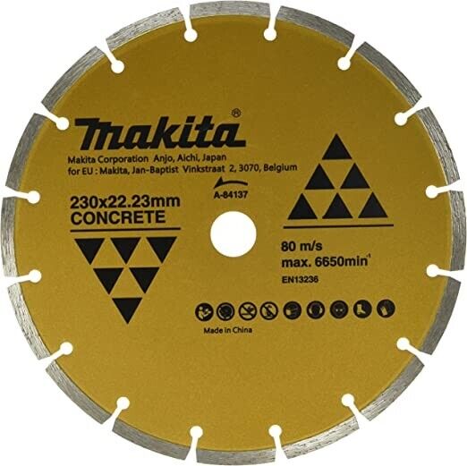 Makita A-84137 Diamond Cutting Disc - High-Performance 230mm Cutting Wheel
