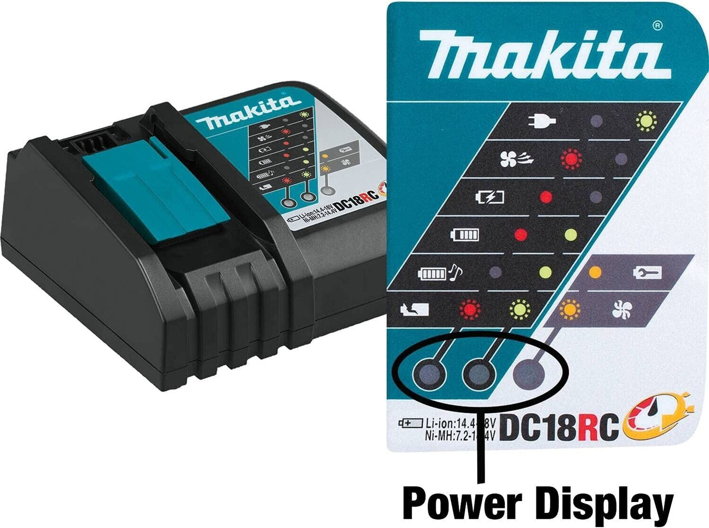 Makita DC18RC 18V Lithium-Ion Rapid Optimum Charger - Efficient & Quick Charge