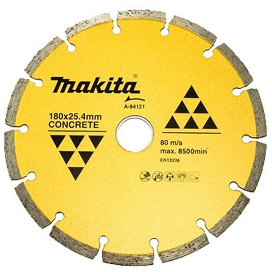 Makita A-84121 Diamond Blade Segmented 180mm x 22.23 - High-Performance Cutting Disc for Concrete & Masonry