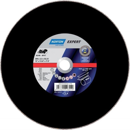 Norton Expert A24R Cutting Disc for Stainless Steel - 300mm x 3.5mm x 20mm