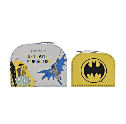 Batman Retro Suitcase Storage Boxes, Retro suitcase storage set, Comic book-inspired storage organizers, Retro suitcase design decor, Decorative storage solution