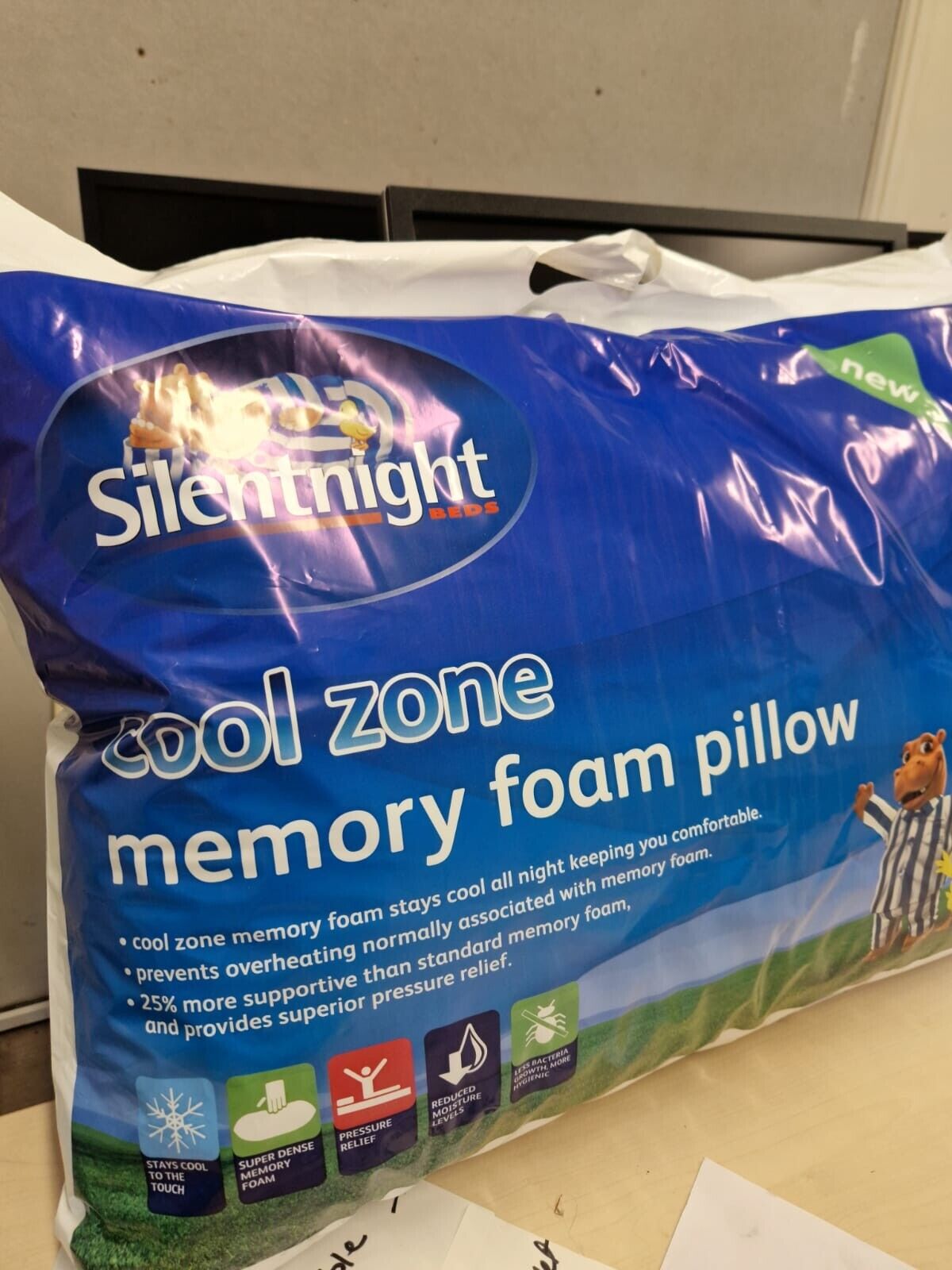 Silentnight Essential Memory Foam Core Pillow Packaging may vary