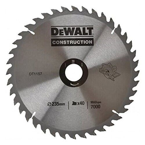 DeWalt BLADE DT1156 Construction Circular Saw Blade 235 x 30 x 2.6 24WZ 20° UK