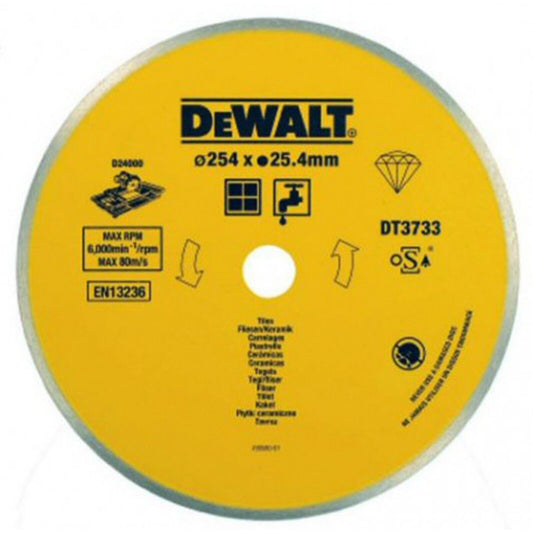 Dewalt DT3733 Ceramic Diamond Tile Blade (254 x 25.4mm) For D24000 Fast Post UK